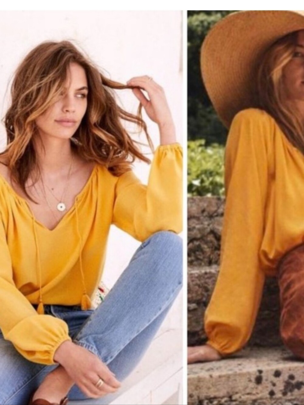 Sezane Alena Silk Blouse SZ 40